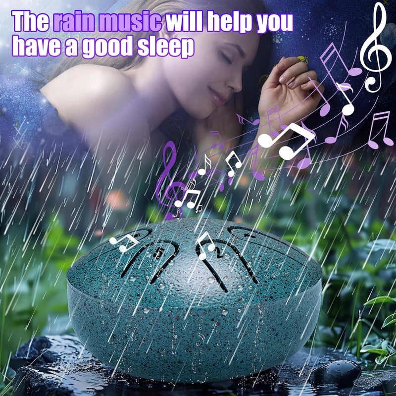 BUSOHA Rain Drum for Outside - 3 Inches 6 Notes Mini Steel Tongue Drums Chime, Rains Drums Chime Waterproof, Rain Drum for Garden Instrument - Image 2